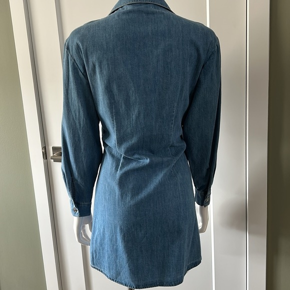 Zara Erin Asymmetrical Lightweight Denim Dress NWOT - Picture 7 of 15